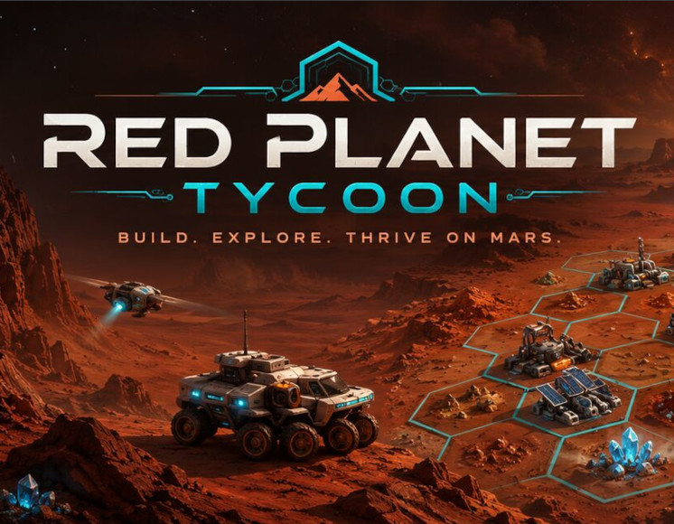 Red Planet Tycoon colony management overview on Mars